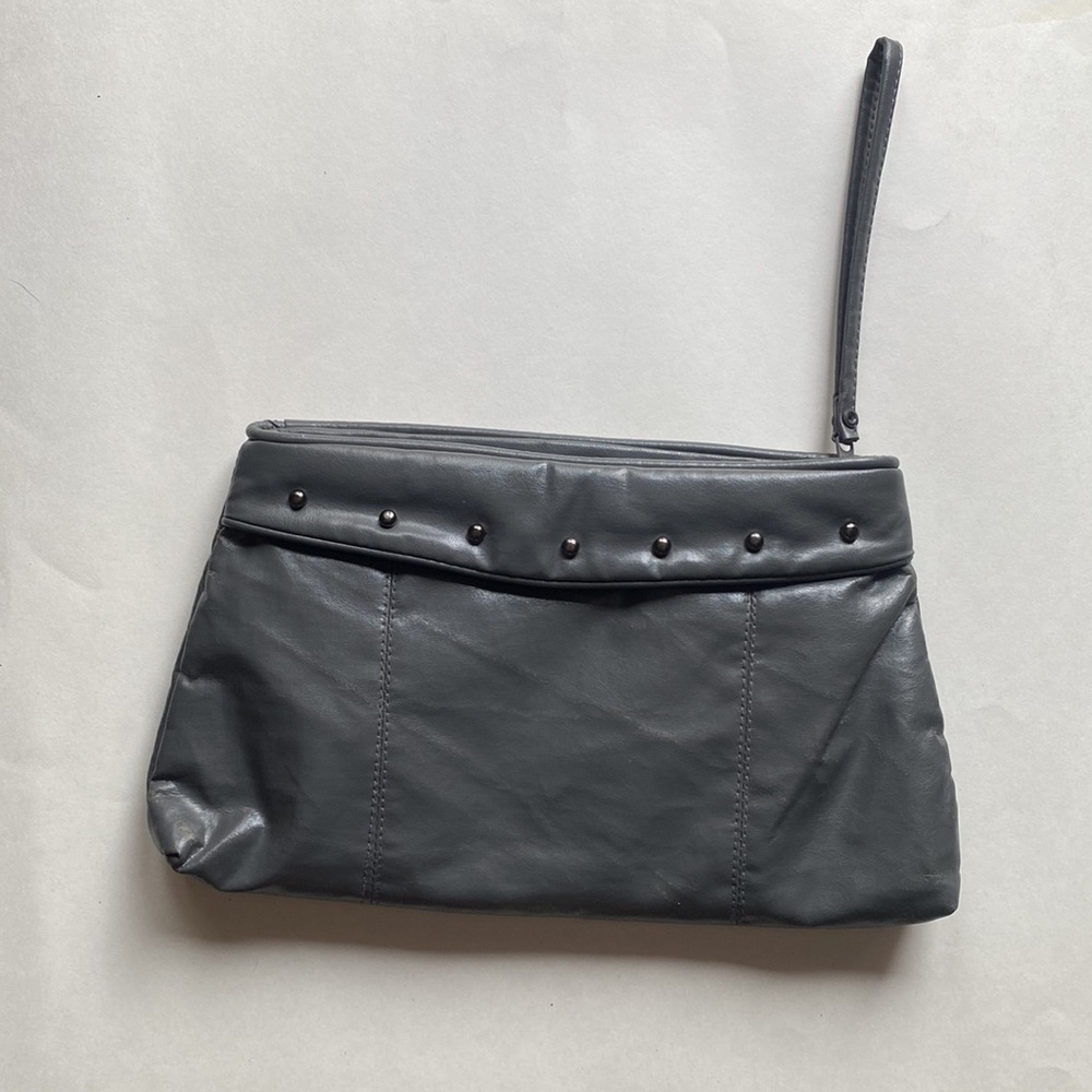Vintage 80's Large clutch bag handbag studded Sky Train. Excellent condition